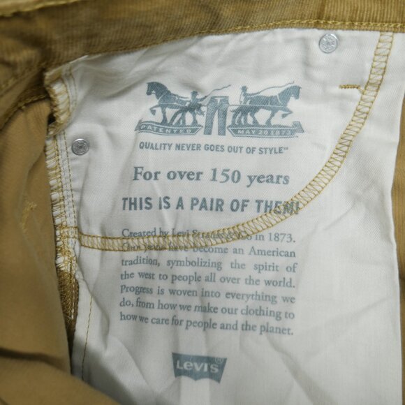 Levis 511 Slim Fit Corduroy Jeans Men's Size 36x32 Stretch Harvest Gold Beige - Picture 11 of 13